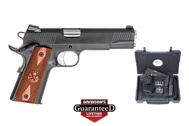 Picture of Springfield Armory 1911 Semi-Auto Pistol, 45 Acp, 5" Bbl, Parkerized, Fixed Tritium Night Sights, 7+1 Rnd, Gear UP Model, CA Compliant