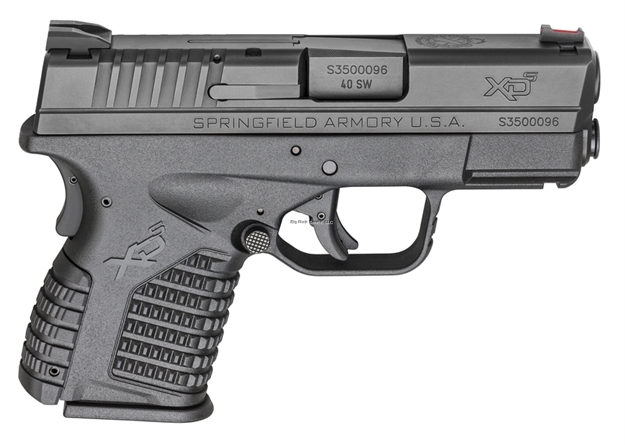 Picture of Springfield Armory Xd-S Single Stack Semi Auto Pistol, 40S&W, 3.3" Bbl, Blk, 1Ea Mid Mag 7+1