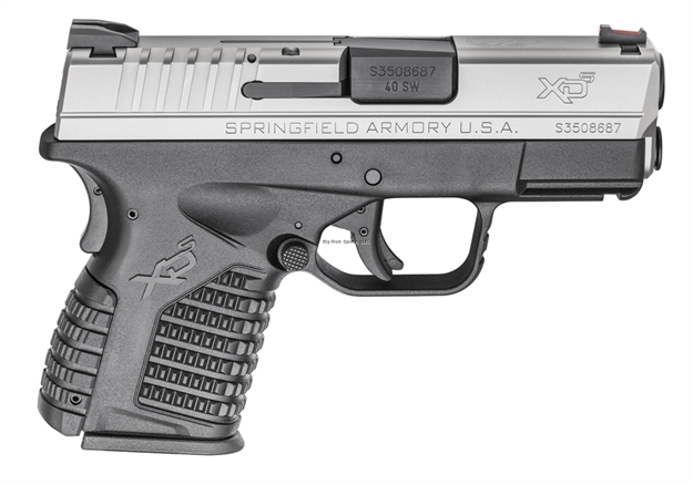 Picture of Springfield Armory Xd-S Single Stack Semi Auto Pistol, 40S&W, 3.3" Bbl, Stainless, 1Ea Mid Mag 7+1