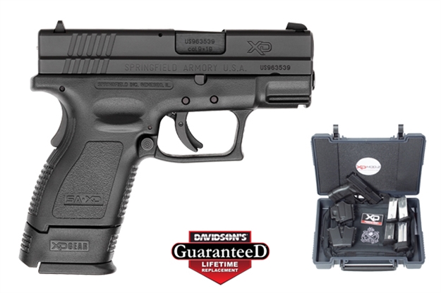 Picture of Springfield Armory XD Semi-Auto Pistol, 9Mm,  3 Bbl, Sub Compact, 3 Dot Sight  BK W/ Instant Gear UP Package 5Ea 10Rnd Mag.