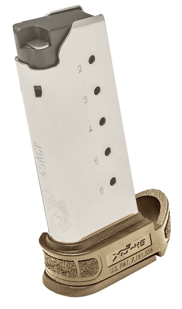 Picture of Springfield Armory .45 Acp 6-Round Xd-S Mod.2 Magazine W/Flat Dark Earth Sleeve XDSG5006FDE 706397926205