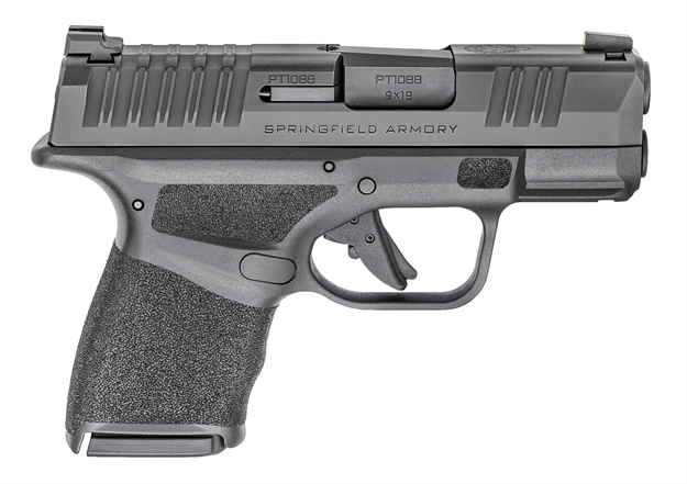 Picture of  Springfield Armory Hc9319b Hellcat  Micro-Compact Frame 9Mm Luger 13+1/11+1, 3" Melonite Steel Barrel, Black Melonite Serrated Steel Slide & Polymer Frame W/Picatinny Rail