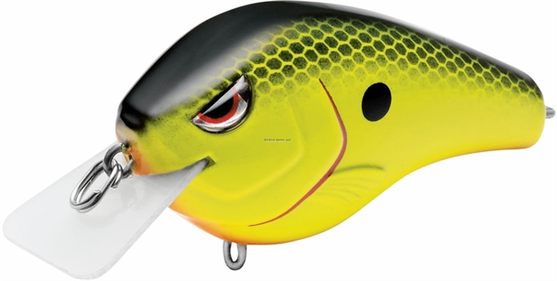 Picture of Spro / Gamakatsu Fat Papa Square Bill Crankbait, 1.5" Chartreuse Black Back, Dives 3'