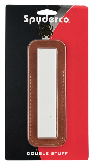 Picture of  Spyderco 303Mf Double Stuff Sharpening Stone Ceramic Stone Sharpener Medium/Fine Black/White 716104640249