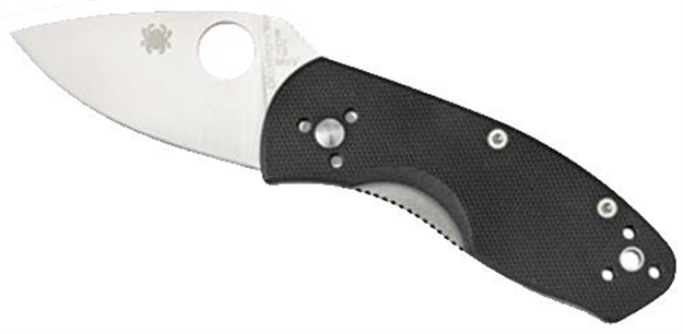 Picture of  Spyderco C148gp Ambitious  2.25" Folding Drop Point Plain 8Cr13mov SS Blade Black G10 Handle Includes Pocket Clip