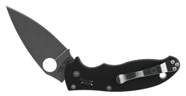 Picture of  Spyderco C101gp2 Manix 2  3.37" Folding Drop Point Plain Cpm S30v SS Blade Black G10 Handle Includes Pocket Clip 716104007837