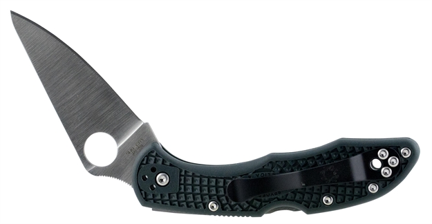 Picture of Spyderco C11pgre Delica Green Fiberglass Reinforced Nylon Zdp189 Plain Edge