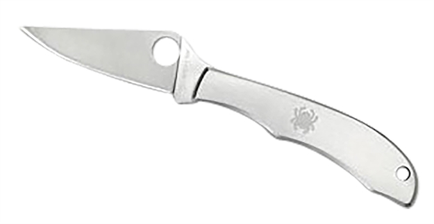 Picture of  Spyderco C137p Honeybee  1.63" Folding Plain Satin 3Cr13mov SS Blade/ Satin Stainless Steel Handle