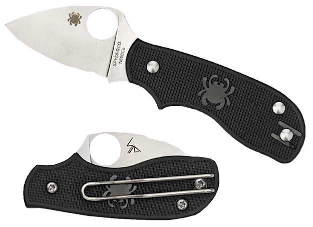 Picture of Spyderco C154pbk Squeak Folder 2" N690co SS Clip Point Plain Blade Frn Black