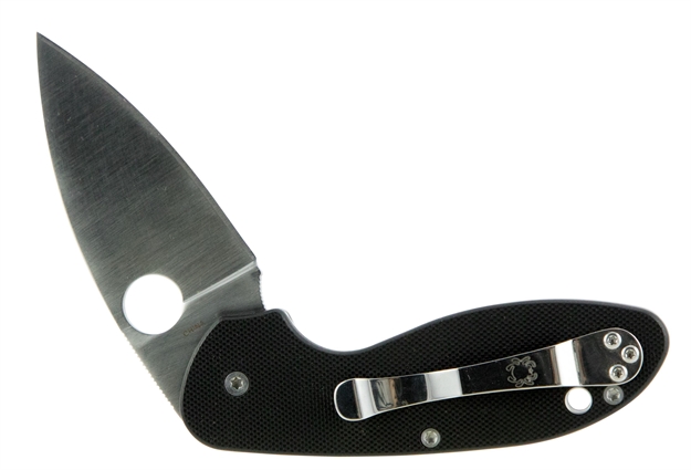 Picture of  Spyderco C216gp Efficient  2.98" Folding Drop Point Plain 8Cr13mov SS Blade Black G10 Handle Includes Pocket Clip 716104011285