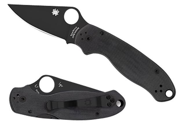 Picture of  Spyderco C223gpbk Para 3  2.95" Folding Clip Point Plain Black Dlc Cpm S45vn SS Blade/Black G10 Handle Includes Pocket Clip