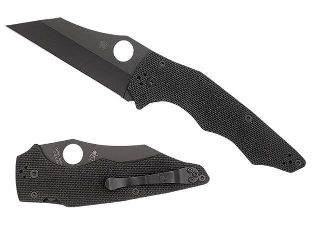 Picture of  Spyderco C253gpbbk Yojumbo  3.98" Folding Wharncliffe Plain Black Dlc Cpm S30v SS Blade/Black Textured G10 Handle Includes Pocket Clip 716104015719