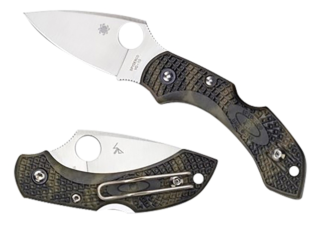 Picture of  Spyderco C28zfpgr2 Dragonfly 2  2.30" Folding Plain Satin Vg-10 SS Blade/Zome Green Textured Frn Handle Includes Pocket Clip