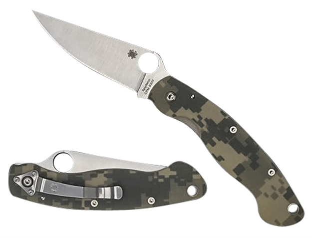 Picture of Spyderco C36gpcmo Military  4" Folding Clip Point Plain Stonewashed Cpm S30v SS Blade/ Digital Camo G10 Handle Includes Pocket Clip C36CPCMO