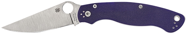 Picture of  Spyderco C36gpdbl2 Military 2  4" Folding Plain Satin Cpm S30v SS Blade, Dark Blue Textured G10 Handle