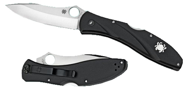 Picture of  Spyderco C66pbk3 Centofante 3  3.14" Folding Drop Point Plain Vg-10 SS Blade Black Frn Handle Includes Pocket Clip 716104005697