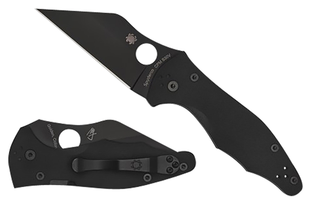 Picture of  Spyderco C85gpbbk2 Yojimbo 2  3.20" Folding Wharncliffe Plain Black Dlc Cpm S30v SS Blade/Black Textured G10 Handle Includes Pocket Clip 716104013807