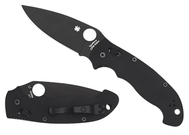 Picture of  Spyderco C95gpbbk2 Manix 2  XL 3.85" Folding Plain Black Dlc Cpm S30v SS Blade/Black Textured G10 Handle Includes Pocket Clip