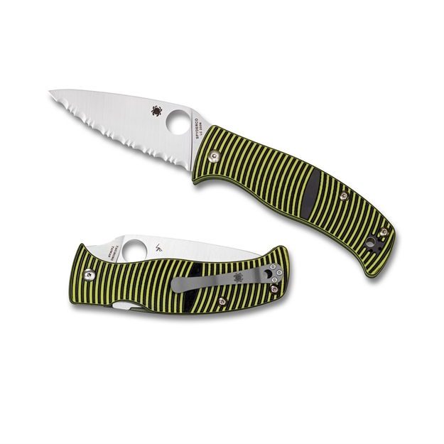 Picture of Spyderco Caribbean Folder 3.7 IN Serrated Black-Yellow G-10