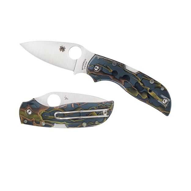 Picture of  Spyderco C152rnp Chaparral Raffir Noble 2.80" Folding Plain Satin Cts Xhp Steel Blade/Smoke Colored Acrylic/Brass & Copper Mesh Handle Includes Pocket Clip 716104011568
