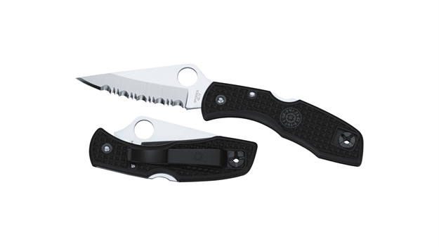 Picture of  Spyderco C11sbk Delica 4  2.88" Folding Drop Point Serrated Vg-10 SS Blade/Black  Textured Frn Handle Includes Pocket Clip