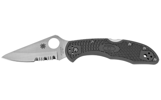 Picture of Spyderco Delica 4 Folder 2.88In Combo Foliage Green Frn Hndl