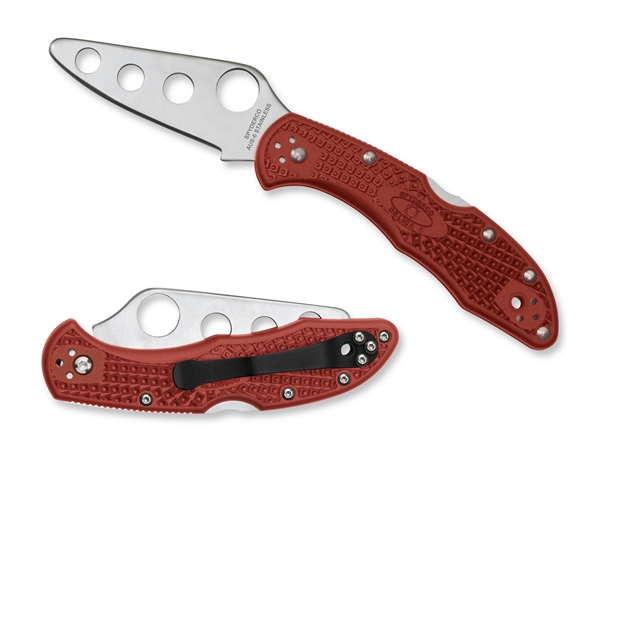 Picture of Spyderco Delica 4 Trainer Folder 2.75 IN Red Frn Handle