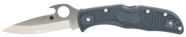 Picture of  Spyderco C243pgyw Endela Lightweight 3.41" Folding Clip Point Plain Vg-10 SS Blade Blue/Gray Frn Handle Includes Pocket Clip 716104014521