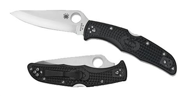 Picture of  Spyderco C10pbk Endura 4 Lightweight 3.80" Folding Drop Point Plain Vg-10 SS Blade/Black  Textured Frn Handle Includes Pocket Clip 716104000944