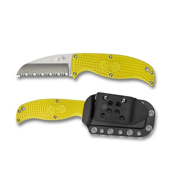 Picture of Spyderco Enuff Salt Lightweight Yellow H1 Sheepfoot Knife