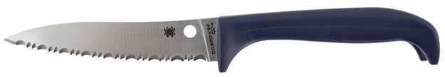 Picture of  Spyderco K20spr Counter Puppy  3.48" Fixed Serrated 7Cr17mov SS Blade Purple Plastic Handle 716104700608