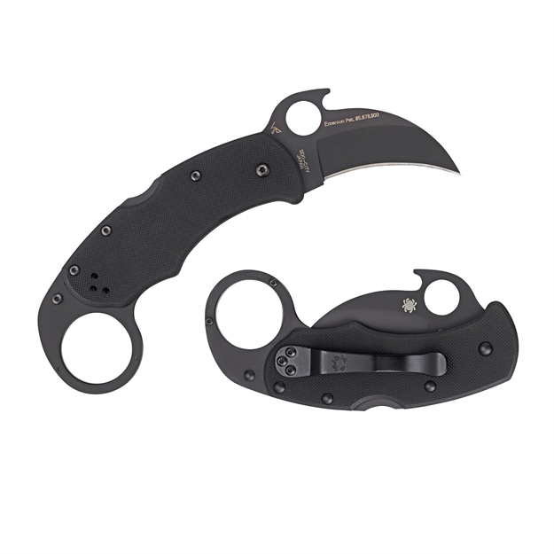 Picture of Spyderco Karahawk Folder 2.35 IN Black Plain Black G-10