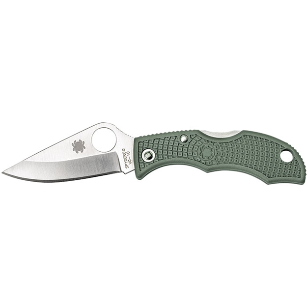 Picture of  Spyderco Lfgp3 Ladybug 3  1.94" Folding Clip Point Plain Vg-10 SS Blade Foliage Green Frn Handle