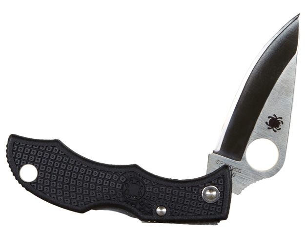 Picture of Spyderco  Ladybug 3  1.94" Folding Clip Point Plain Vg-10 Stainless Steel Blade Frn Black Handle LBKP3