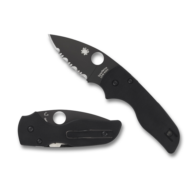 Picture of Spyderco Lil Native Folder 2.42 IN Black Serrated Black G-10