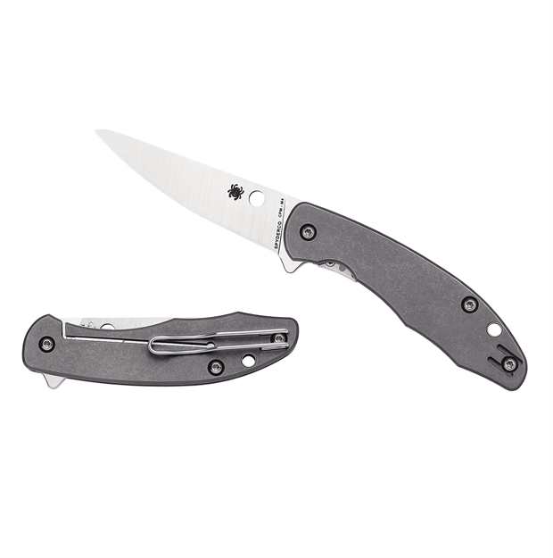 Picture of Spyderco Mantra 2 Folder 3.2 IN Plain Titanium Handle
