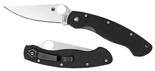 Picture of  Spyderco C36gpe Military  4" Folding Modified Clip Point Plain Cpm S30v Stainless Steel Blade/G10 Black Handle
