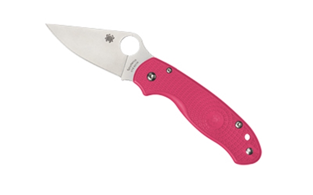 Picture of Spyderco C223pn Para 3 Lightweight Breast Cancer Edc 2.93" Folding Plain Satin Cts Bd1n SS Blade, Pink Textured Frn Handle C223PPN