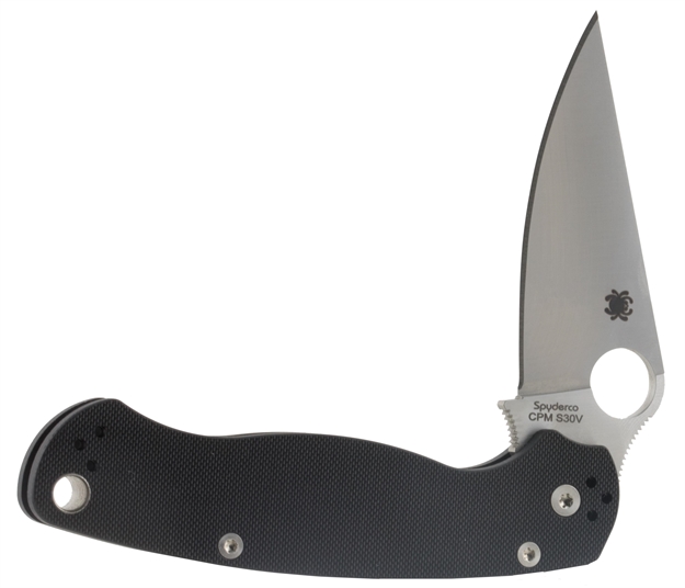Picture of  Spyderco C81gp2 Para Military 2  3.42" Folding Drop Point Plain Cpm S45vn SS Blade Black G10 Handle Includes Pocket Clip 716104006816
