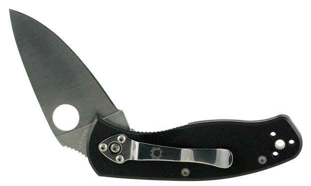Picture of  Spyderco C136gp Persistence  2.77" Folding Drop Point Plain 8Cr13mov SS Blade Black G10 Handle Includes Pocket Clip