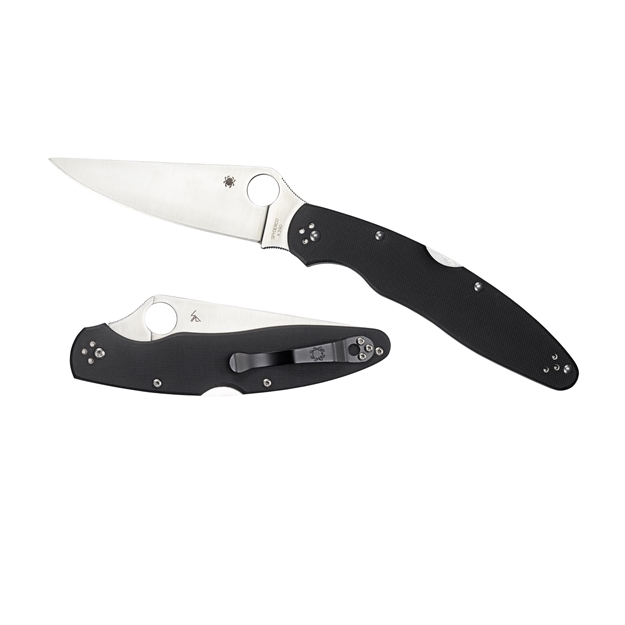 Picture of Spyderco Police 4 Folder 4.4 IN Plain Black G-10 Handle