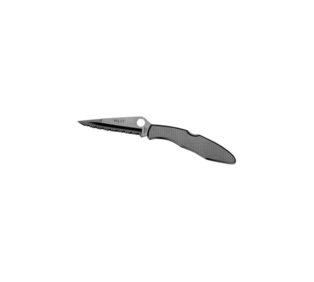 Picture of  Spyderco C07ps Police  4.13" Folding Plain Satin Vg-10 SS Blade/Satin Stainless Steel Handle Includes Pocket Clip 716104000586