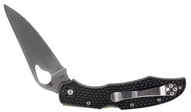 Picture of Spyderco By03pbk2 Byrd Cara Cara 2 Lightweight 3.75" Folding Drop Point Plain 8Cr13mov SS Blade Black  Textured Frn Handle Includes Pocket Clip PY03PBK2
