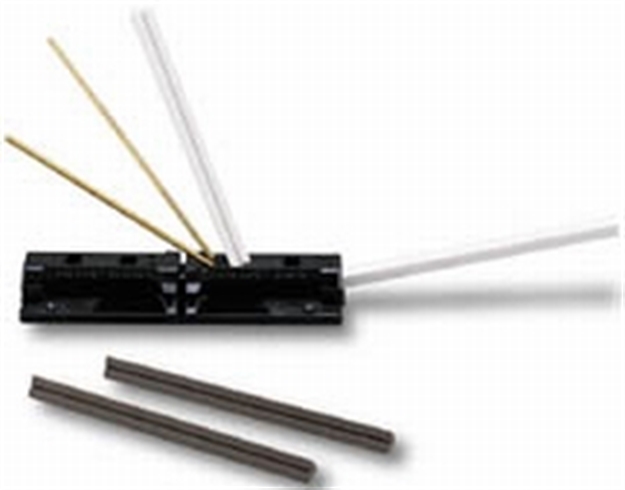 Picture of  Spyderco 204Mf Tri-Angle Sharpmaker 7" Medium, Fine High Alumina Ceramic Sharpener/Synthetic Handle Black