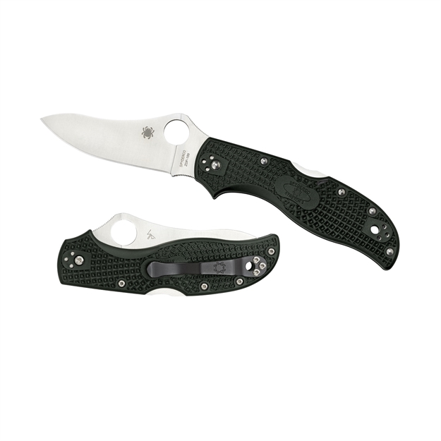 Picture of Spyderco Stretch 2 Folder 3.45 IN Plain Green Frn Handle