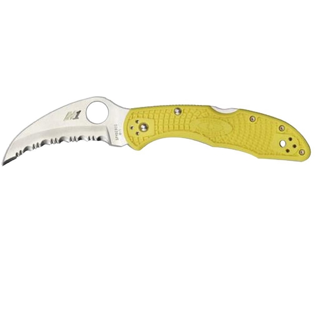 Picture of Spyderco Tasman Salt 2 Folder 2.8 IN Serrated Yellow Frn Hnd