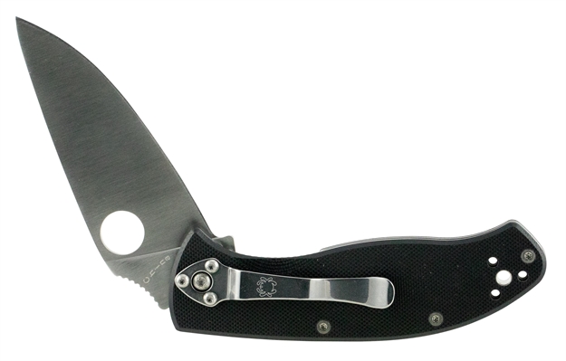 Picture of  Spyderco C122gp Tenacious  3.39" Folding Drop Point Plain 8Cr13mov SS Blade Black G10 Handle Includes Pocket Clip 716104008612