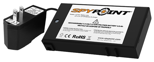 Picture of Spypoint  Lit-C-8 Battery Pack And Charger 7.4V Lithium Power Pack 2000 Mah