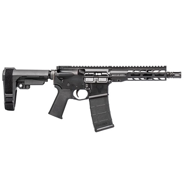 Picture of Stag Arms 15002211 Stag 15  300 Blackout 8" Pistol 30+1 Black Hard Coat Anodized Black Nitride Sba3 Pistol Stabilizing Brace Stock Black Magpul Moe SL Grip