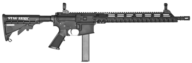 Picture of Stag Arms Model 9T Stag 9 Auto Carbine 16" Bbl 9Mm Front& Rear Flip Sights Free Float Rail